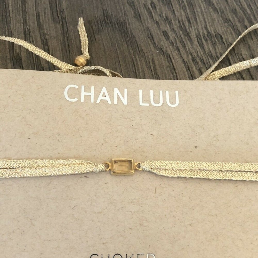 New Auth Chan Luu Citrine Mokuba Tie Necklace Chok - Picture 4 of 4